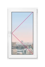 Одностворчатое окно Rehau Blitz 800x700 - фото - 1